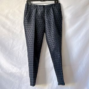 J. Crew Women’s City Fit Skimmer Navy Blue Polka Dot Pants Trousers